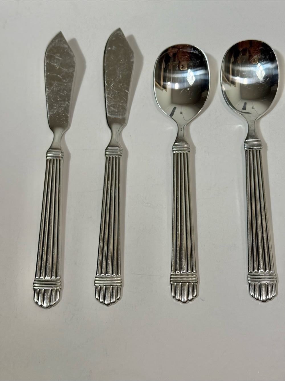 Wallace CHARDONNAY Serving Set Butter Knife Sugar Spoon 18/8 Stainless Flatware